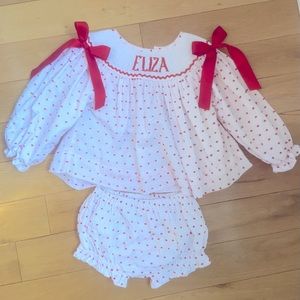 Swiss Dot Custom *ELIZA* Diaper Set